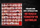 Firarilere dev operasyon: 48 suçlu Türkiye'ye getirildi