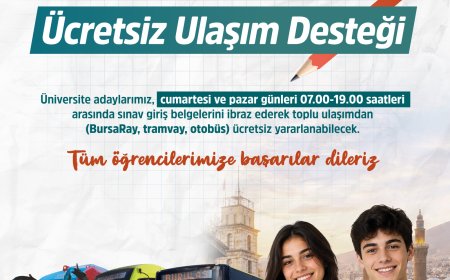 Bursa'da üniversite adaylarına ücretsiz ulaşım desteği