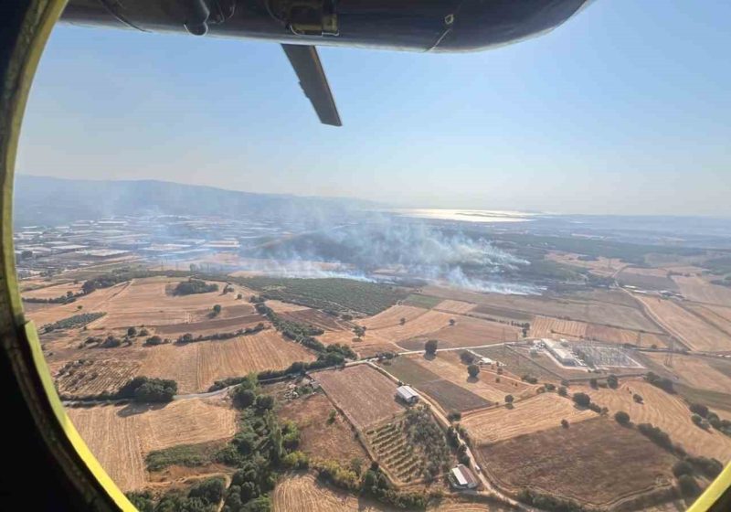 Bursa Nilufer Hasanağa ve Baskoy orman yangini itfaiye mudahalesi