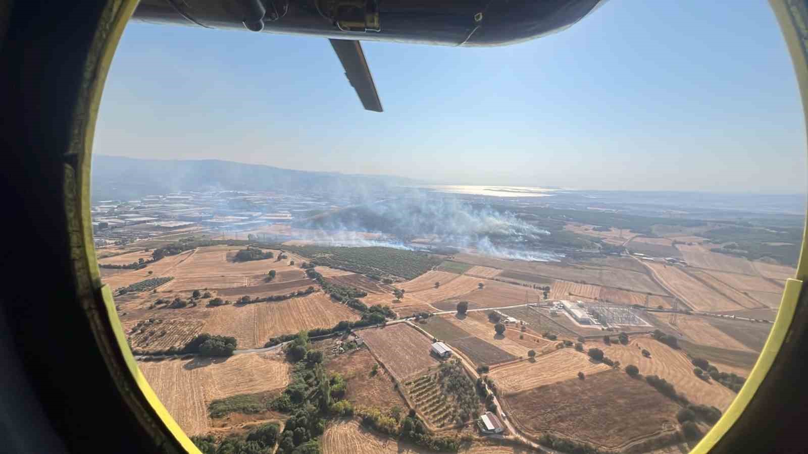 Bursa Nilufer Hasanağa ve Baskoy orman yangini itfaiye mudahalesi